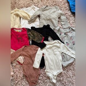 assorted 3/6 Month long sleeve bodysuits